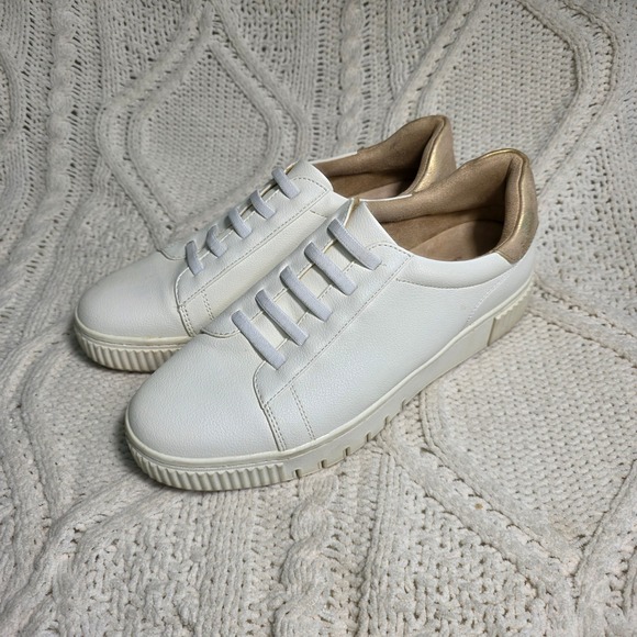 SOUL Naturalizer Shoes - Soul Naturalizer Tia Stepin Sneakers White Gold‎ Slip On Womens 10W Good
